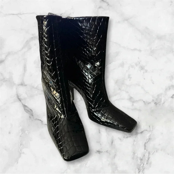 Good American square toe booties sz 10 NWT - Picture 4 of 7